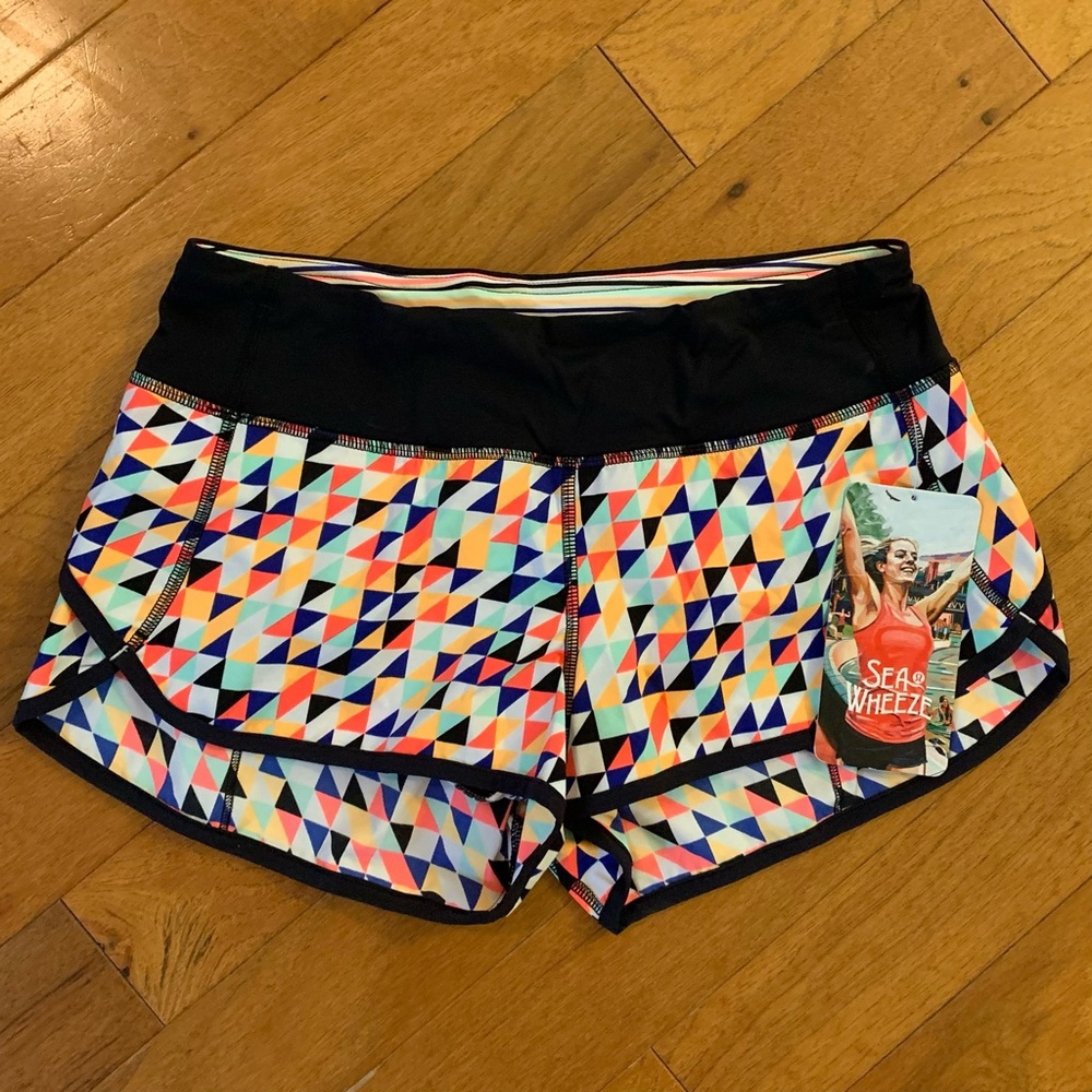 NWT Lululemon Seawheeze Run:Speed Shorts Mosaic Sz 4 Rare